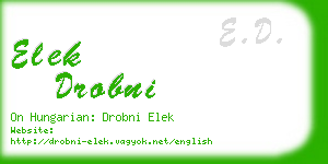elek drobni business card